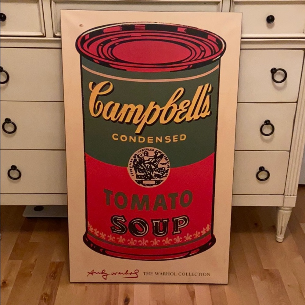 ANDY WARHOL Campbell’s print on canvas